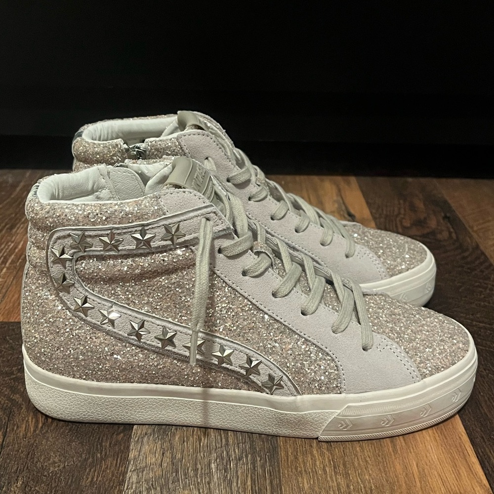 EUC Shu Shop Women’s Hailey Glitter High-Top Sneakers